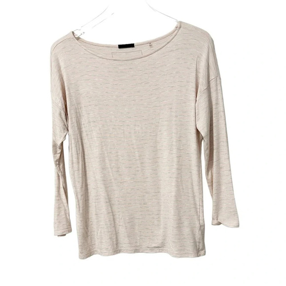 ATM ANTHONY‎ THOMAS MELILLO Clothing Stripe Jersey Tee in Pink - Picture 1 of 5